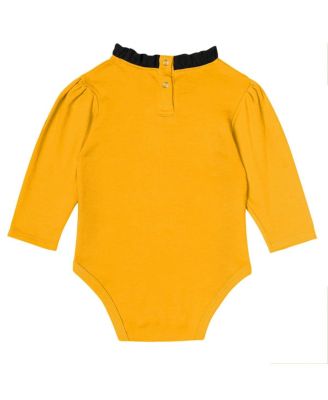 Baby Boys and Girls Black Boston Bruins Rink Queen Long Sleeve 3-Piece Set