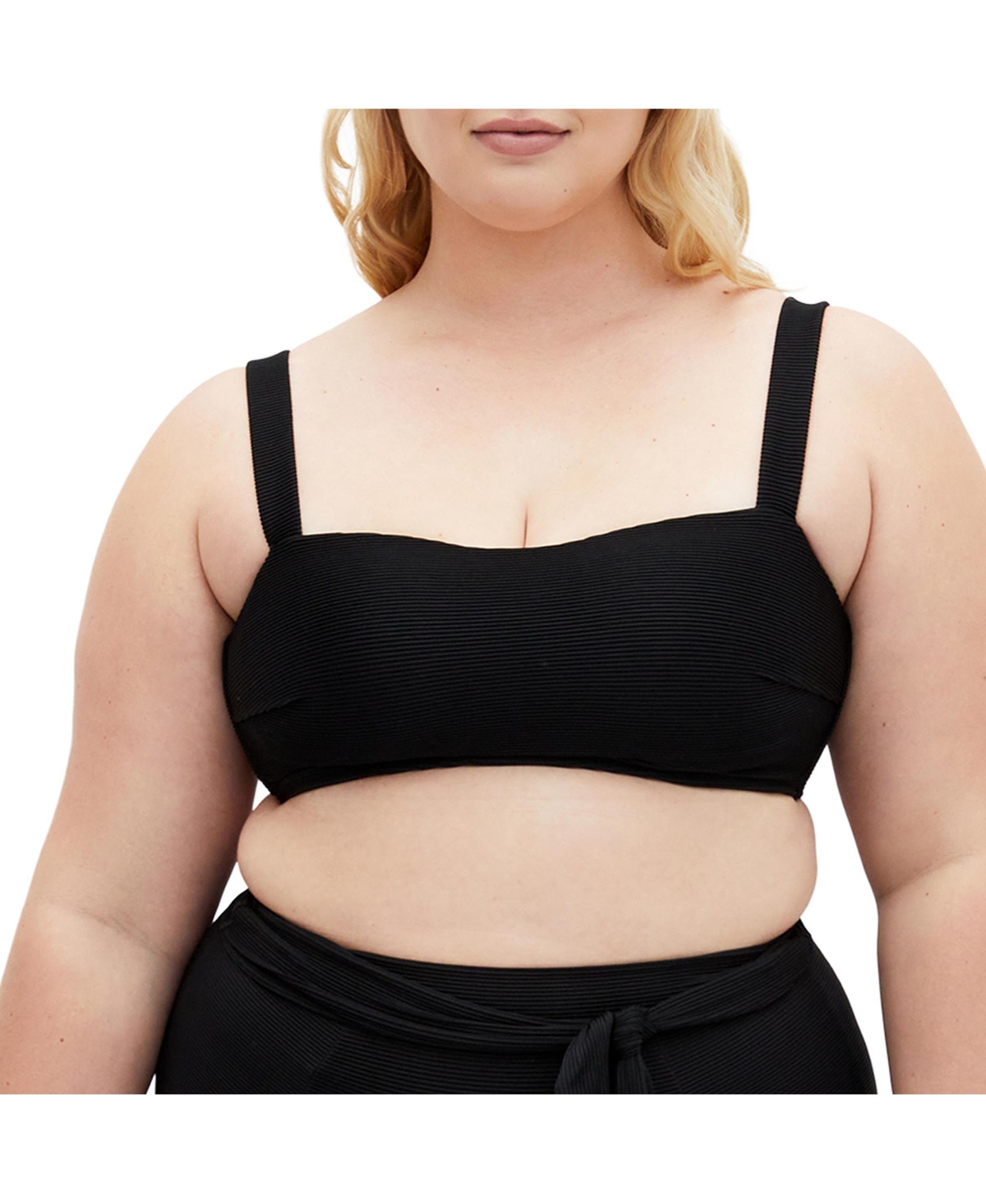 Plus Size Seville Bikini Top - Black
