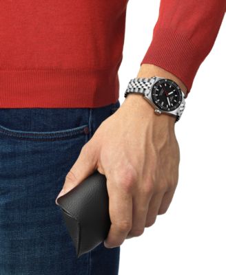 Men's Swiss Automatic PR516 Powermatic 80 Stainless Steel Bracelet Watch 38mm