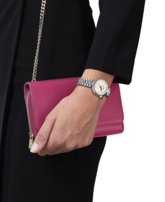 Women's Swiss Desir Diamond Accent Stainless Steel Bracelet Watch 28mm