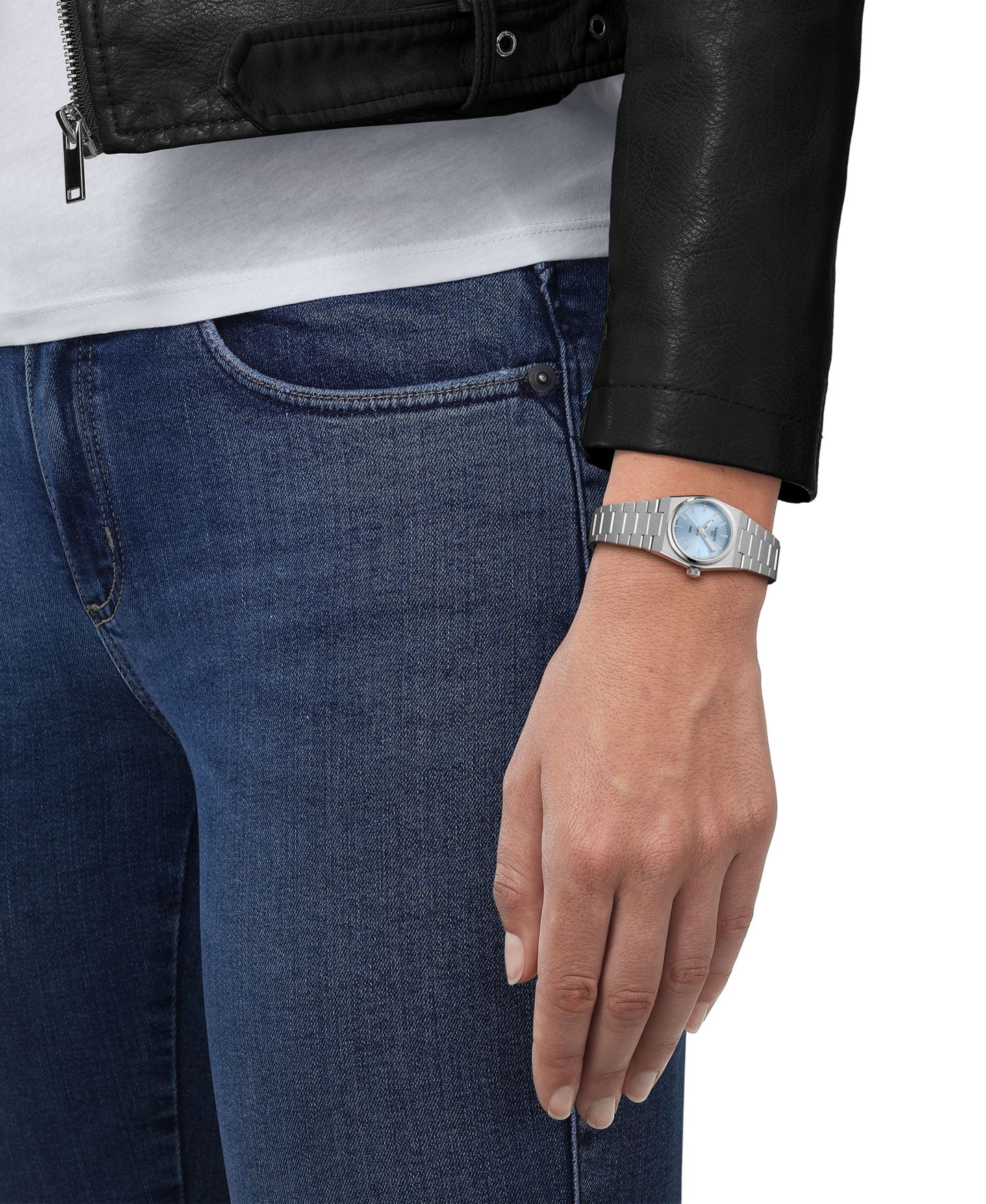 Женские часы Tissot Swiss PRX Stainless Steel Bracelet Watch 25mm — фото 4