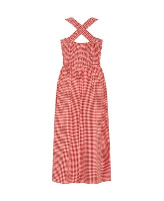 Women's Cute Gingham Maxi Dress