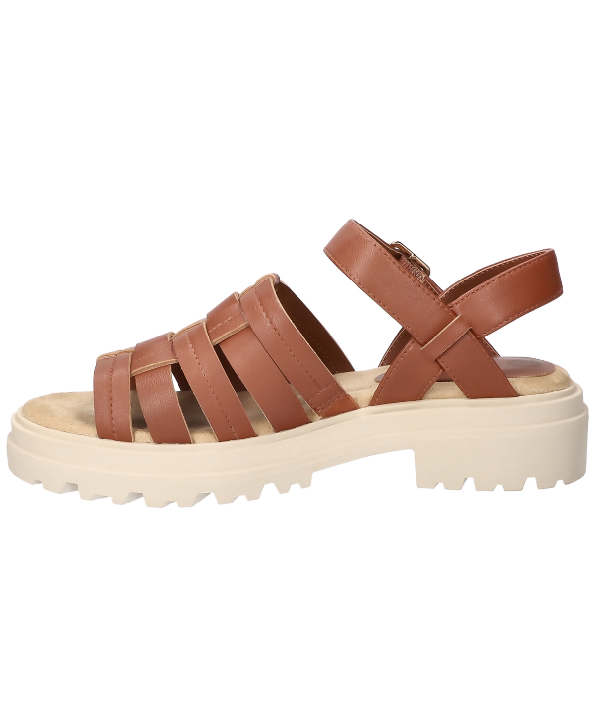 Bella Vita Women's Loni Lug Sole Fisherman Sandals In Dark Tan Leather