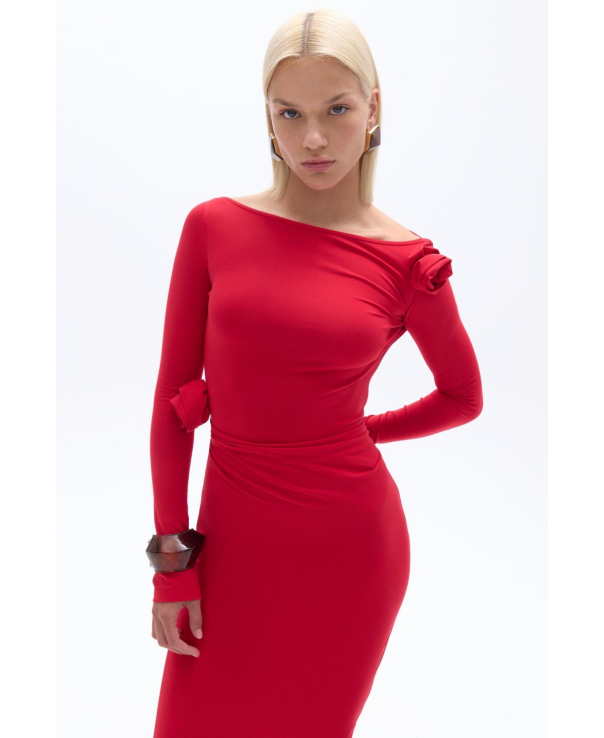 Nocturne Women's Wide Collar Long Dress