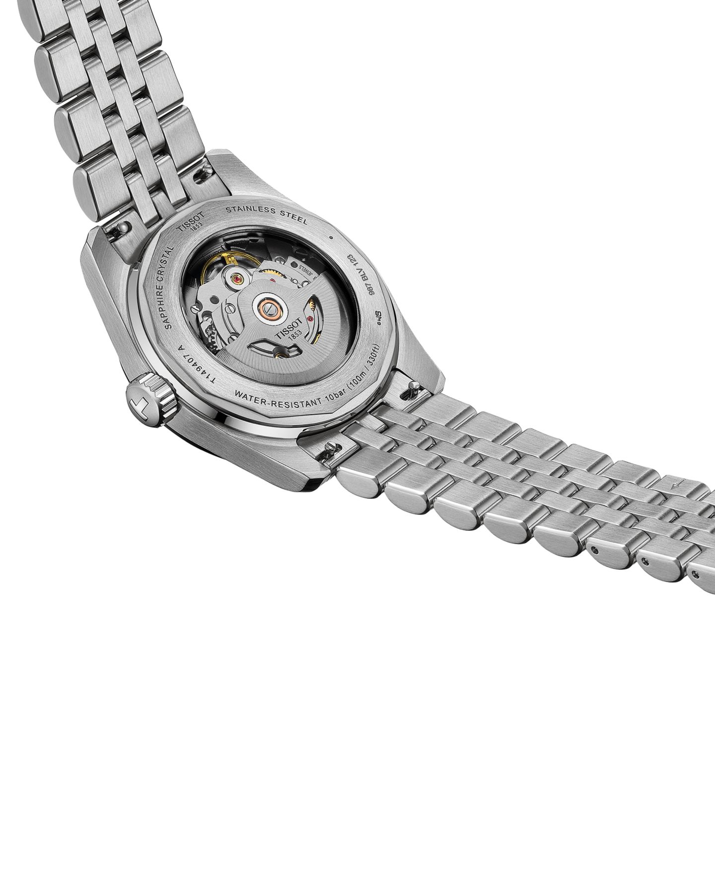 Мужские часы Tissot Swiss Automatic PR516 Powermatic 80 Stainless Steel Bracelet Watch 38mm — фото 6