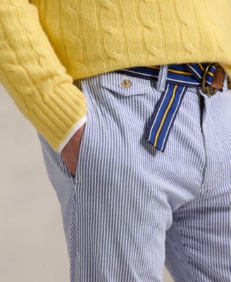 Men's Stretch Straight-Fit Seersucker Pants