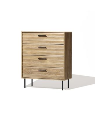 Mid-Century Modern Wave 4-Drawer 31.5-Inch Wide Accent Chest
