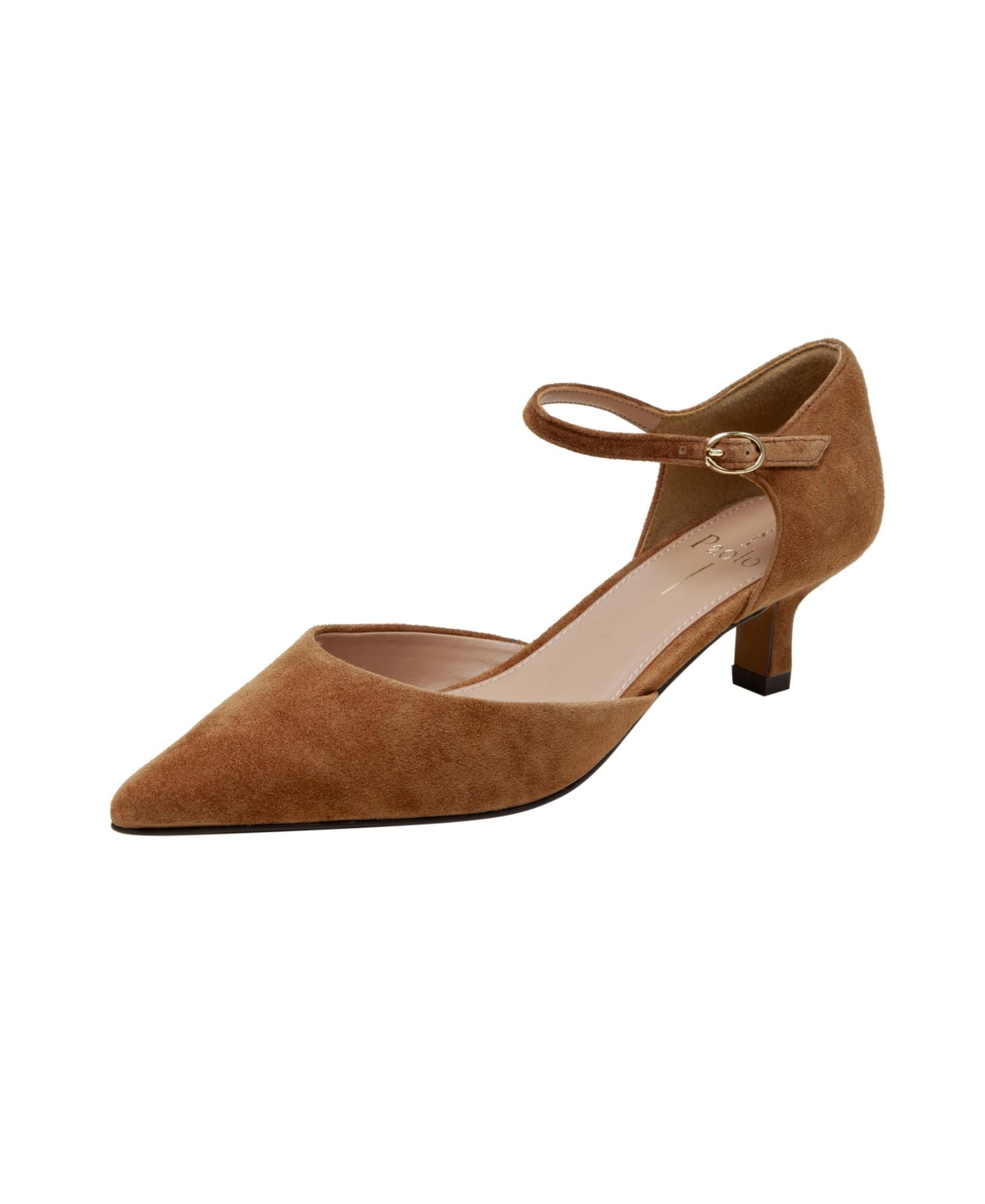 Carey Two-Piece Kitten Heel Pumps - Nutmeg suede