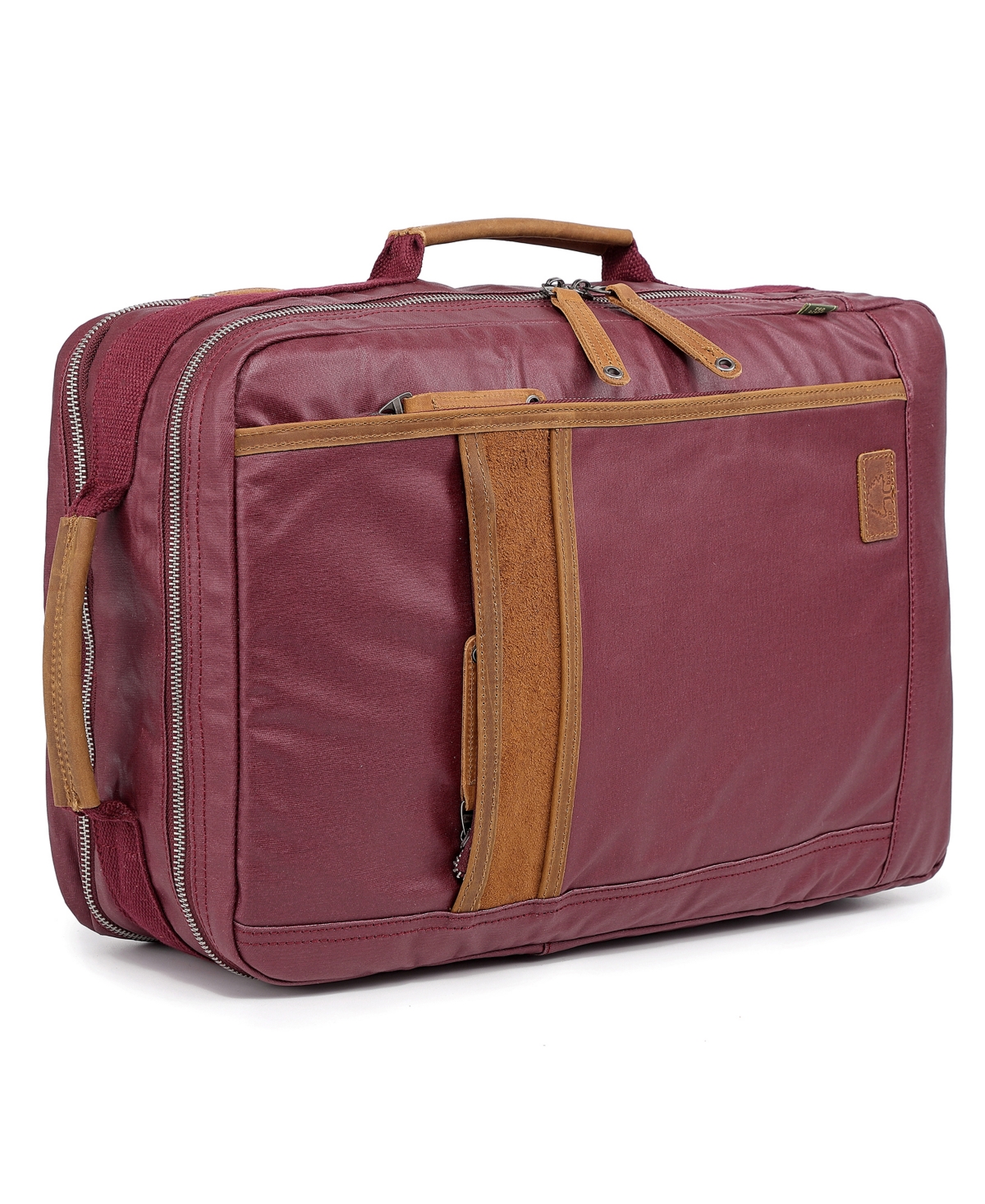 Tsd Brand Madrone Coated Canvas Large Backpack In Burgundy