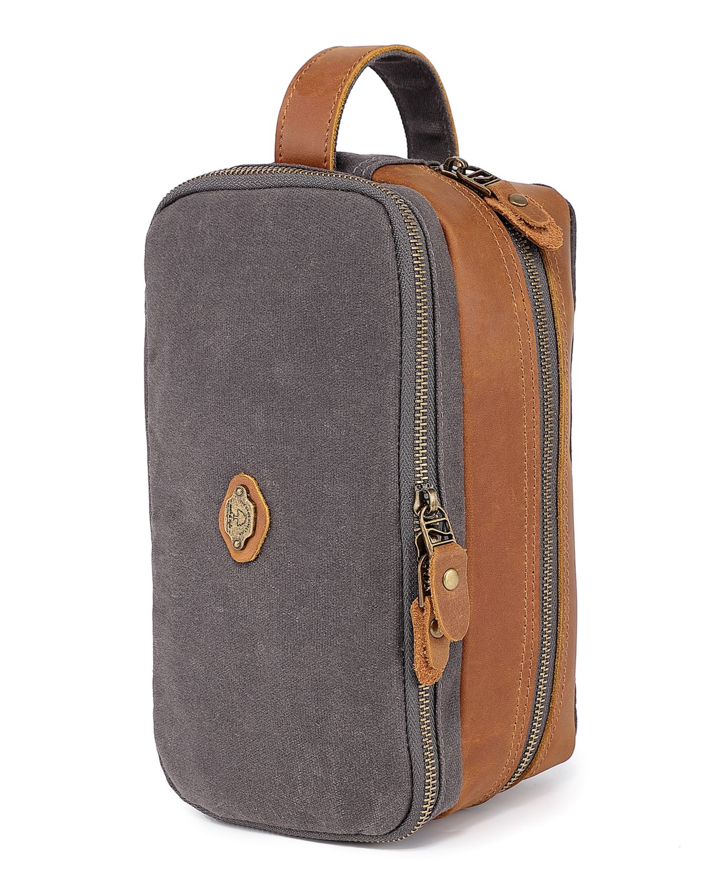 Женский несессер TSD BRAND Turtle Ridge Zip Top Toiletry Bag, цвет: Серый — фото 3