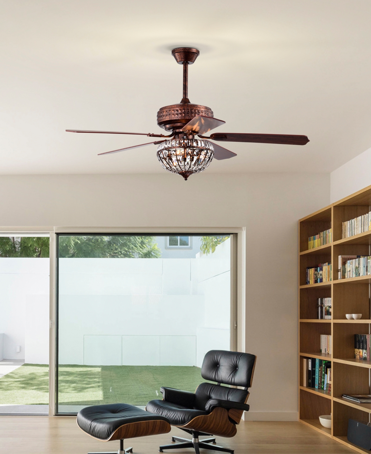 Home Accessories 52" Violette 3-light Indoor Ceiling Fan With Light Kit And Remote In Antique Copper