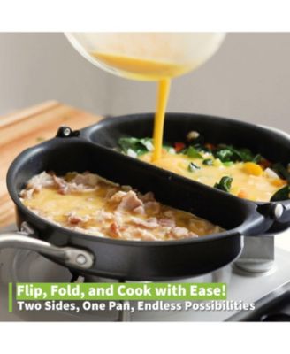 2-Sided Nonstick, PFOA-Free, Heavy-Gauge Aluminum Frittata & Omelette Pan