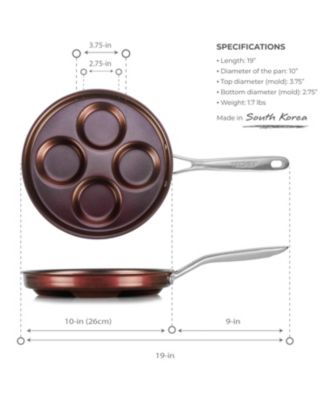 - Eggcelente Pan, Swedish Pancake Pan, Plett Pan, Multi Egg Pan, 4-Cup Egg Frying Pan, Nonstick Egg Cooker Pan