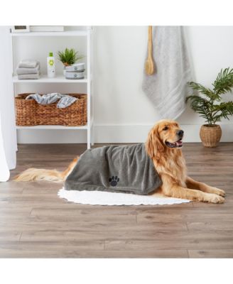 Pet Microfiber Towel Embroidered Paw Print 41x23.5-inch