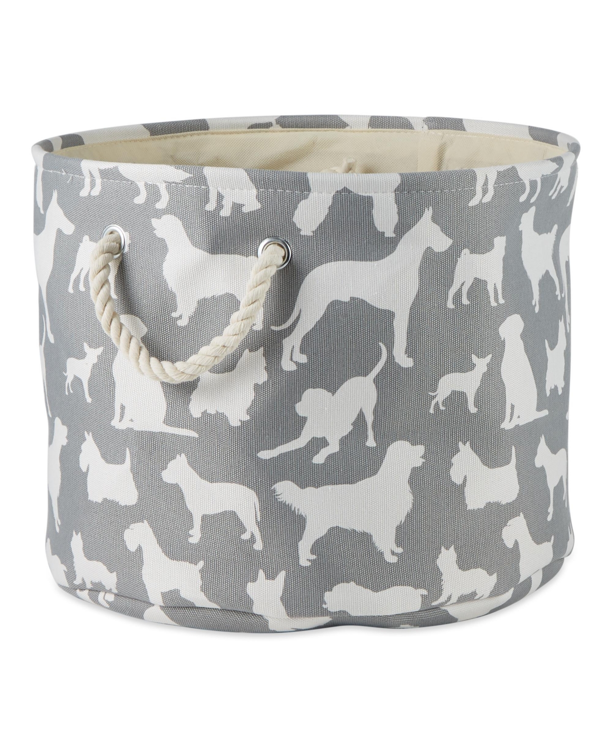 Dog Show Pet Storage Bin with Rope Handles - Gray
