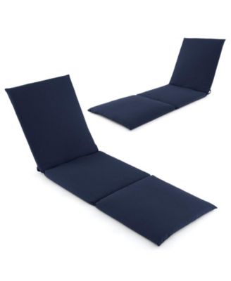 Outdoor Chaise Lounge Cushion Patio Furniture Folding Pad with Fixing Straps