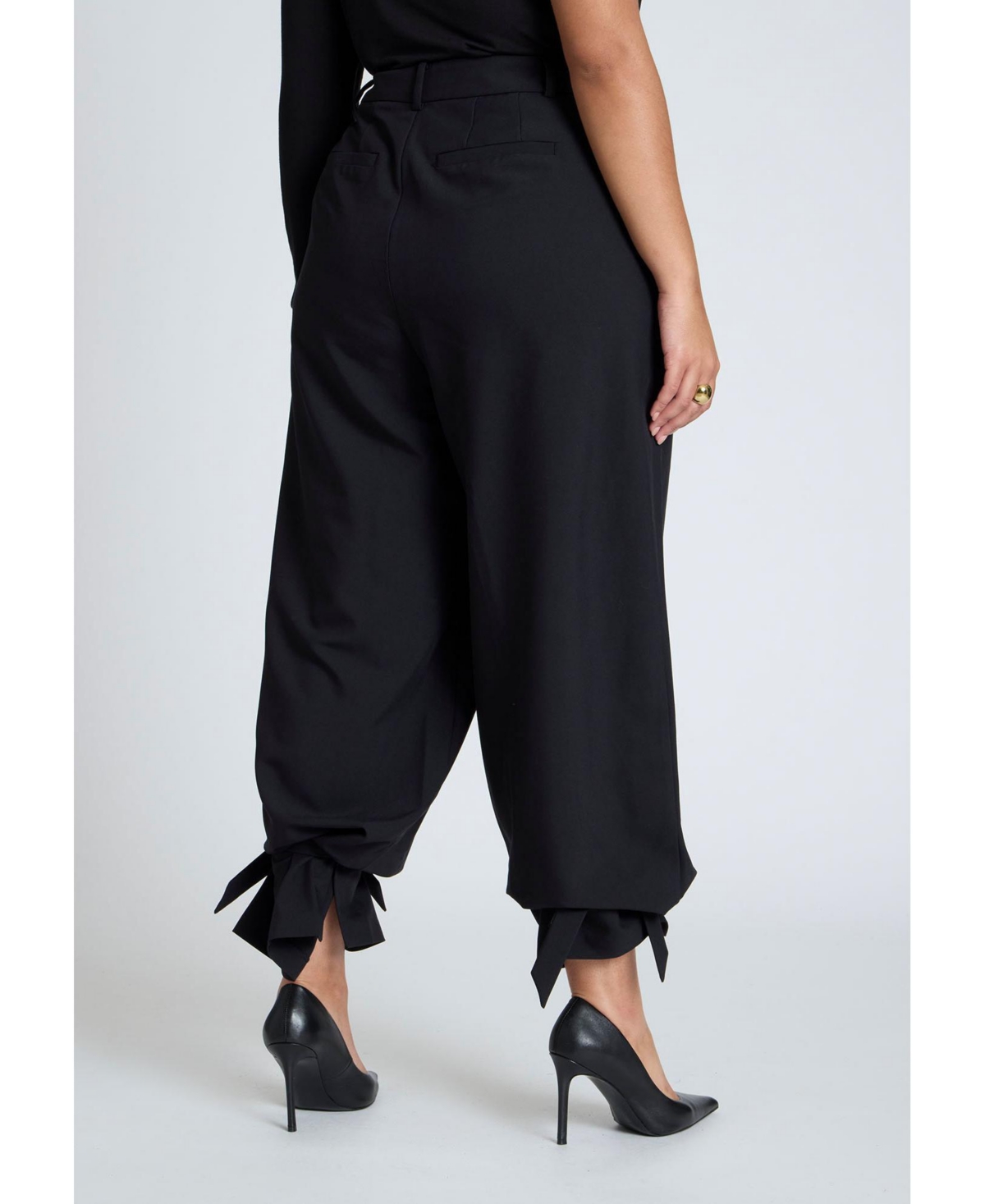 Eloquii Plus Size Ankle Tie Trouser