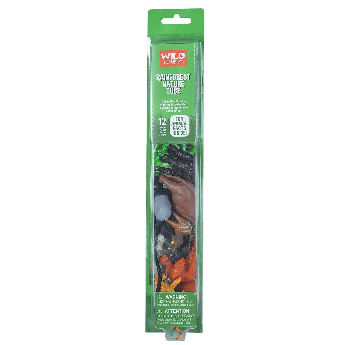 Wild Republic Nature Tube Rainforest Figurines, 12 Pieces