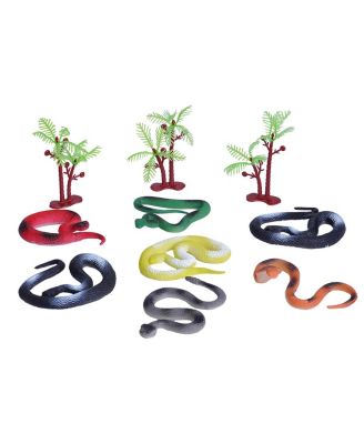 Bucket Mini Snake Figurines, 10 Pieces