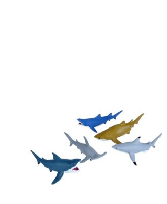 Moveable Box Set Shark Figurines, 5 Pieces