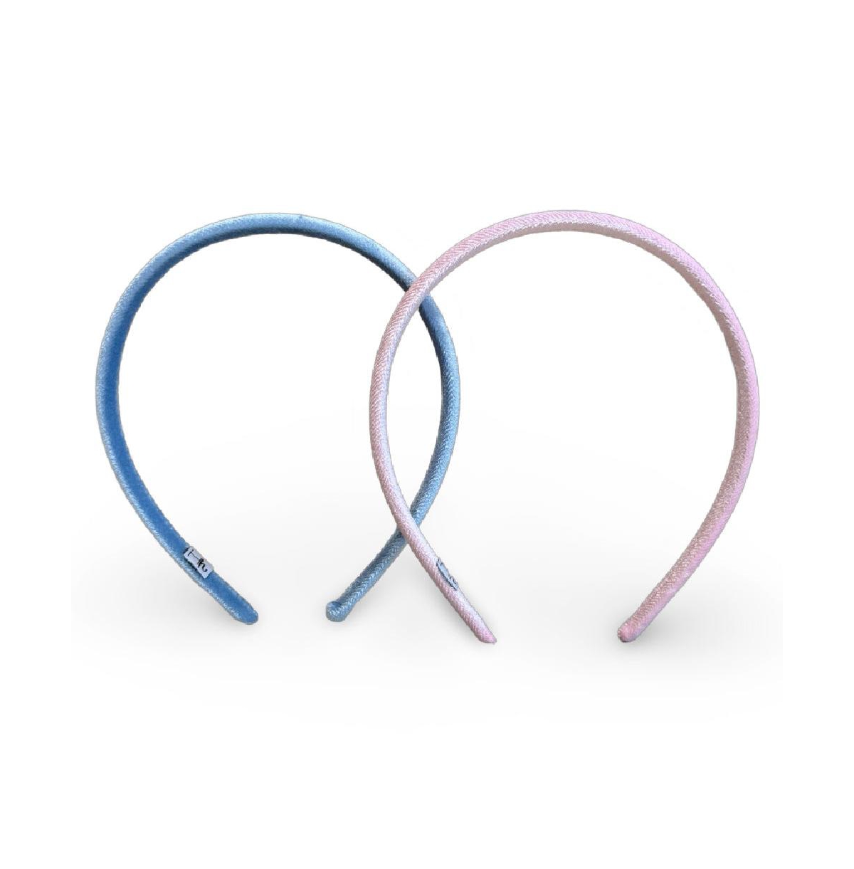 Classic Thin Padded Headband Set - Pink + Blue - Pink