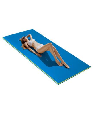 3-Layer Tear-proof Water Mat Floating Pad Island Water Sports Relaxing Blue