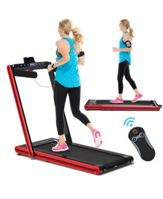 2.25HP Folding Treadmill 2-in-1 Walking Running Machine w/ APP and Remote Control