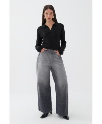 Women's Knit Polo Top