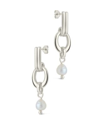 Giselle Mother of Pearl Door Knocker Stud Earrings