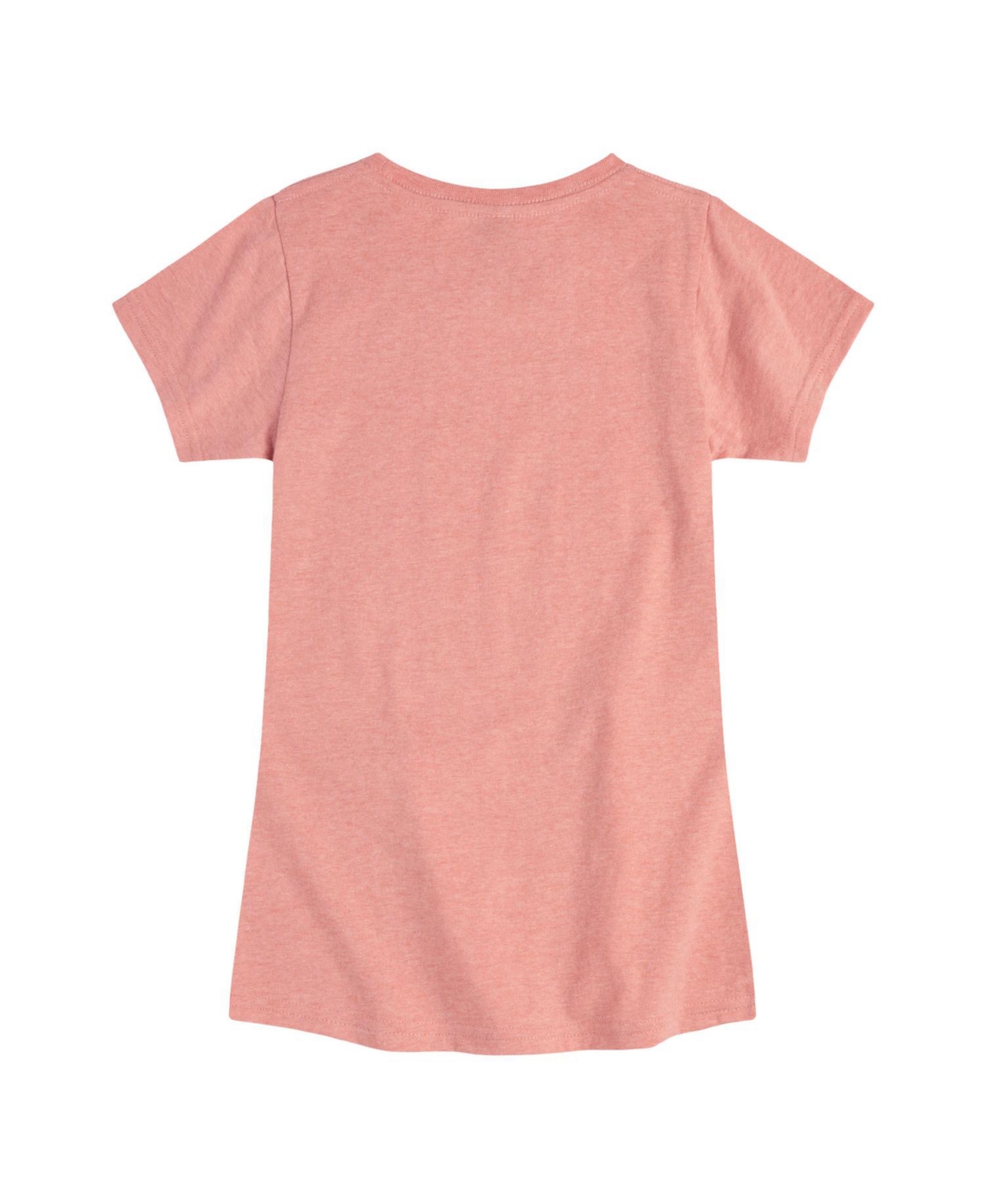 Shop Peanuts Big Girls Snoopy Christmas Lights Graphic Short Sleeve Tee In Pink
