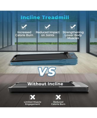 2 in 1 Folding Treadmill Walking Pad with Remote & APP Control and LED Display