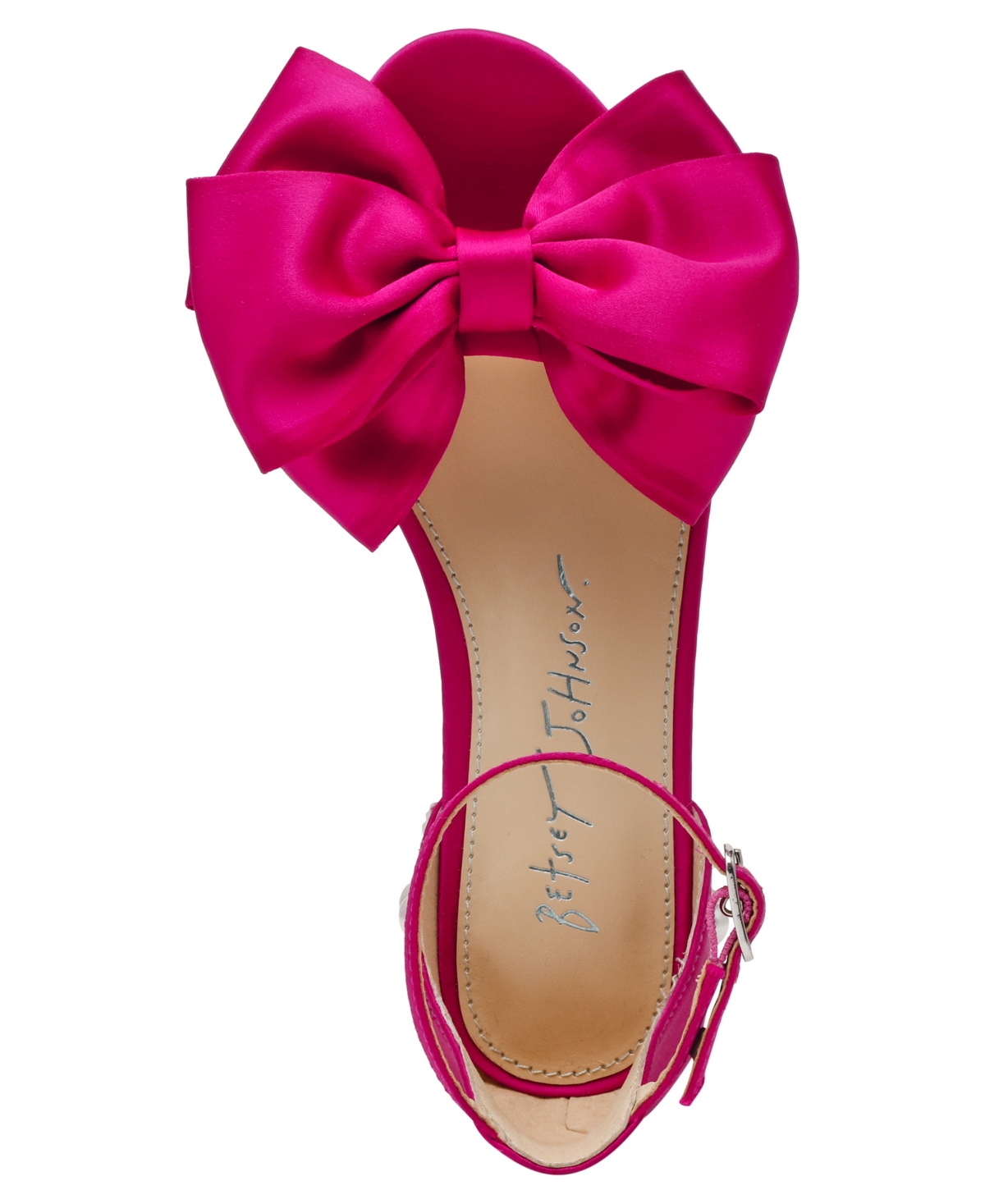 Betsey Johnson Little And Big Girls Lulu Dress Sandal With Pearl Heel In Fuchsia