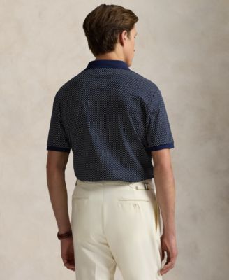 Men's Classic-Fit Print Soft Cotton Polo Shirt