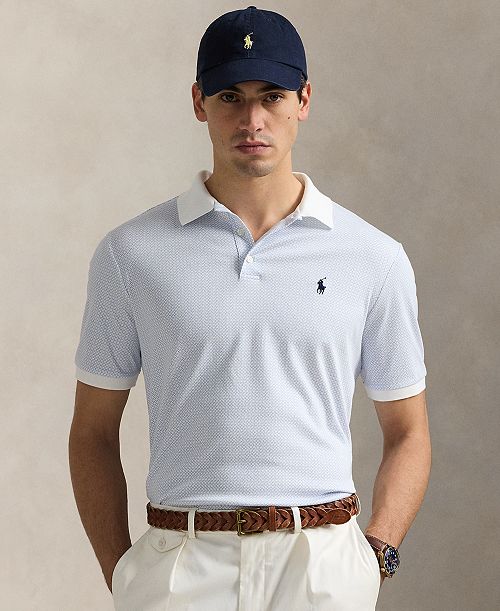 alfani Polo Ralph Lauren Men's Classic-Fit Print Soft Cotton Polo Shirt Men's Fashion & Accessories