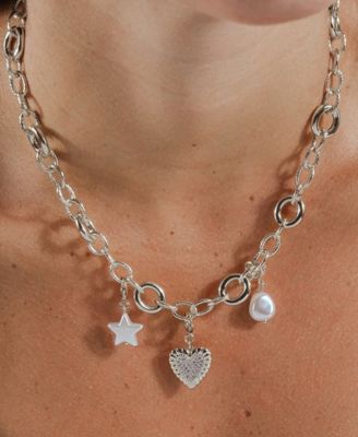 Carter Round Statement Link Necklace