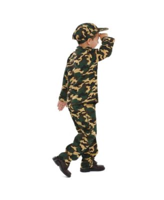 Kids Army Soldier Costume Set