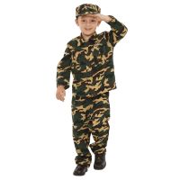 Kids Army Soldier Costume Set