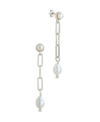 Fayelynn Mother of Pearl Chain Drop Earrings