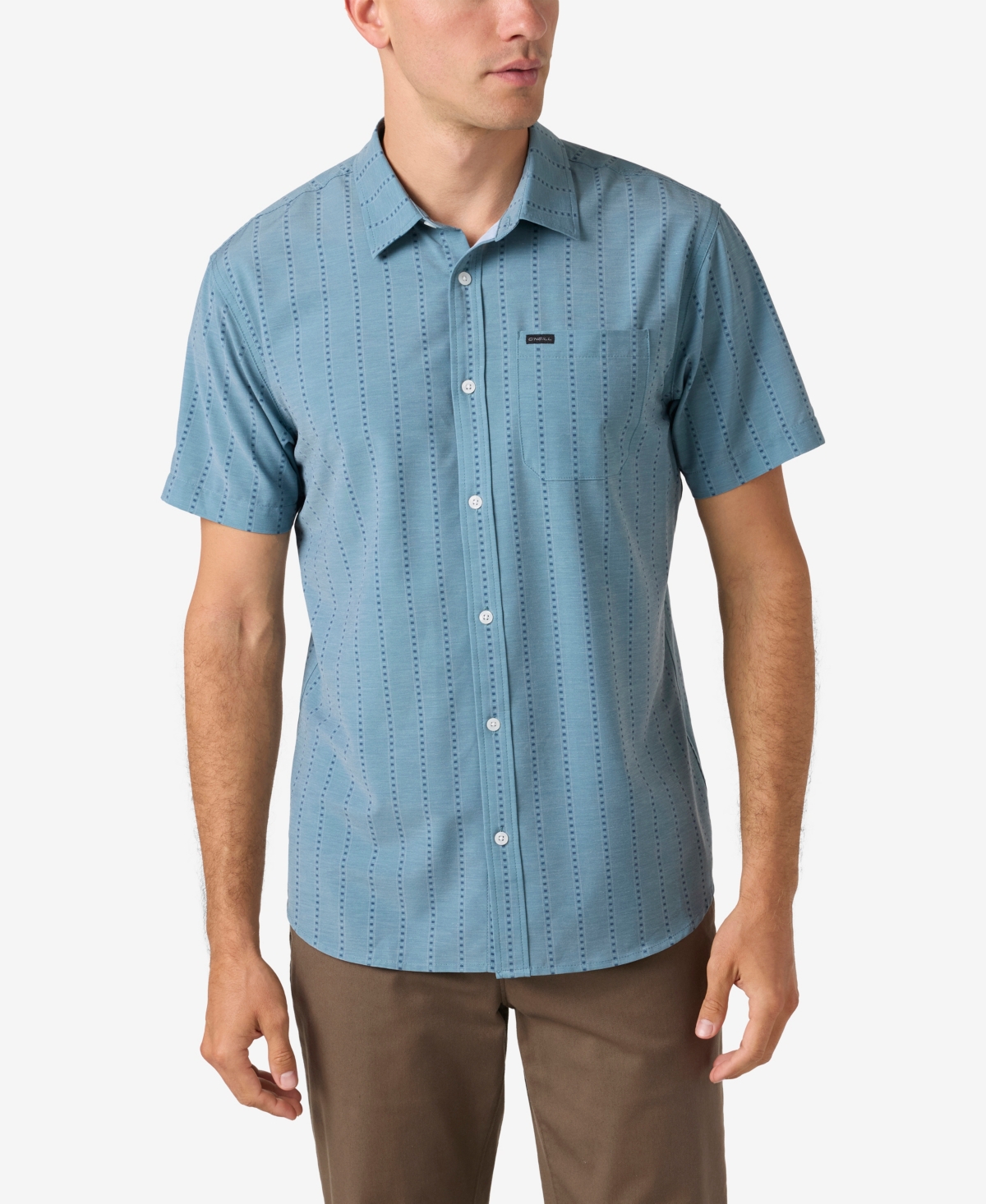 O'neill Men's Traveler Upf Traverse Short Sleeve Standard Shirt In Trooper