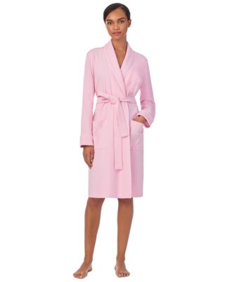 Lauren Ralph Lauren Women's Quilted-Collar Cotton Robe - Macy's