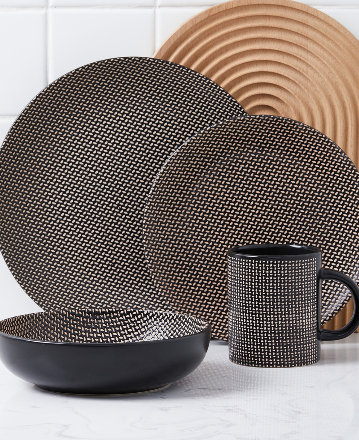 Stone Lain Daisy 32 Pc. Dinnerware Set, Service for 8