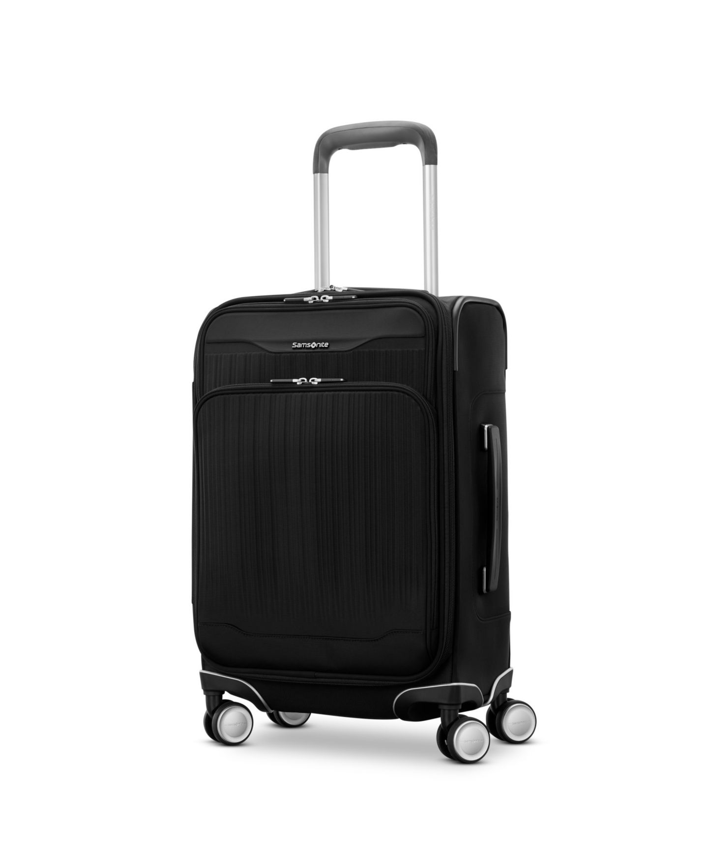 Чемодан Samsonite Silhouette 18 Softside Carry-on Spinner, цвет: Чёрный — фото 1