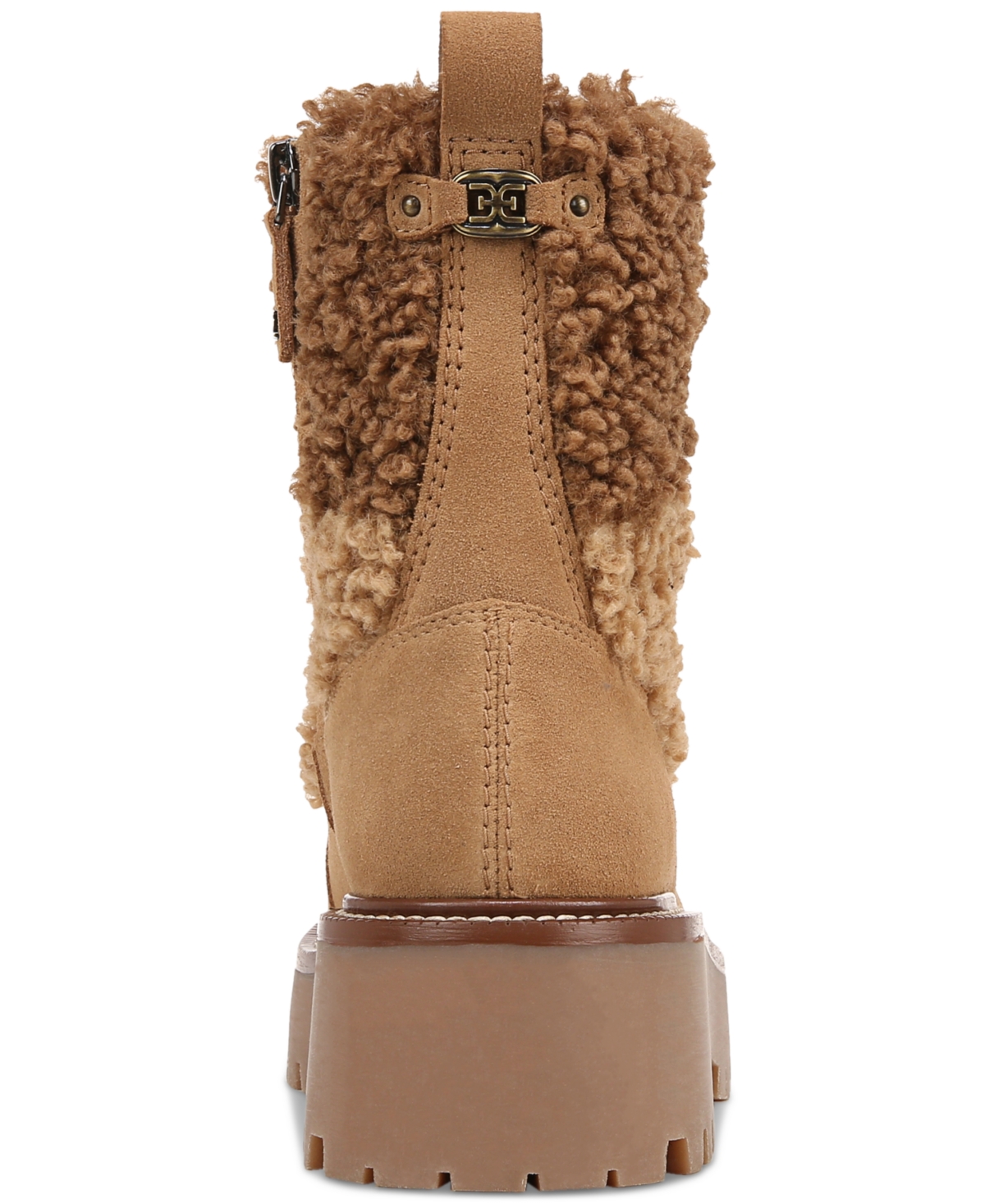 Sam Edelman Elliot Combat Boot Golden Caramel Suede In Golden Caramel