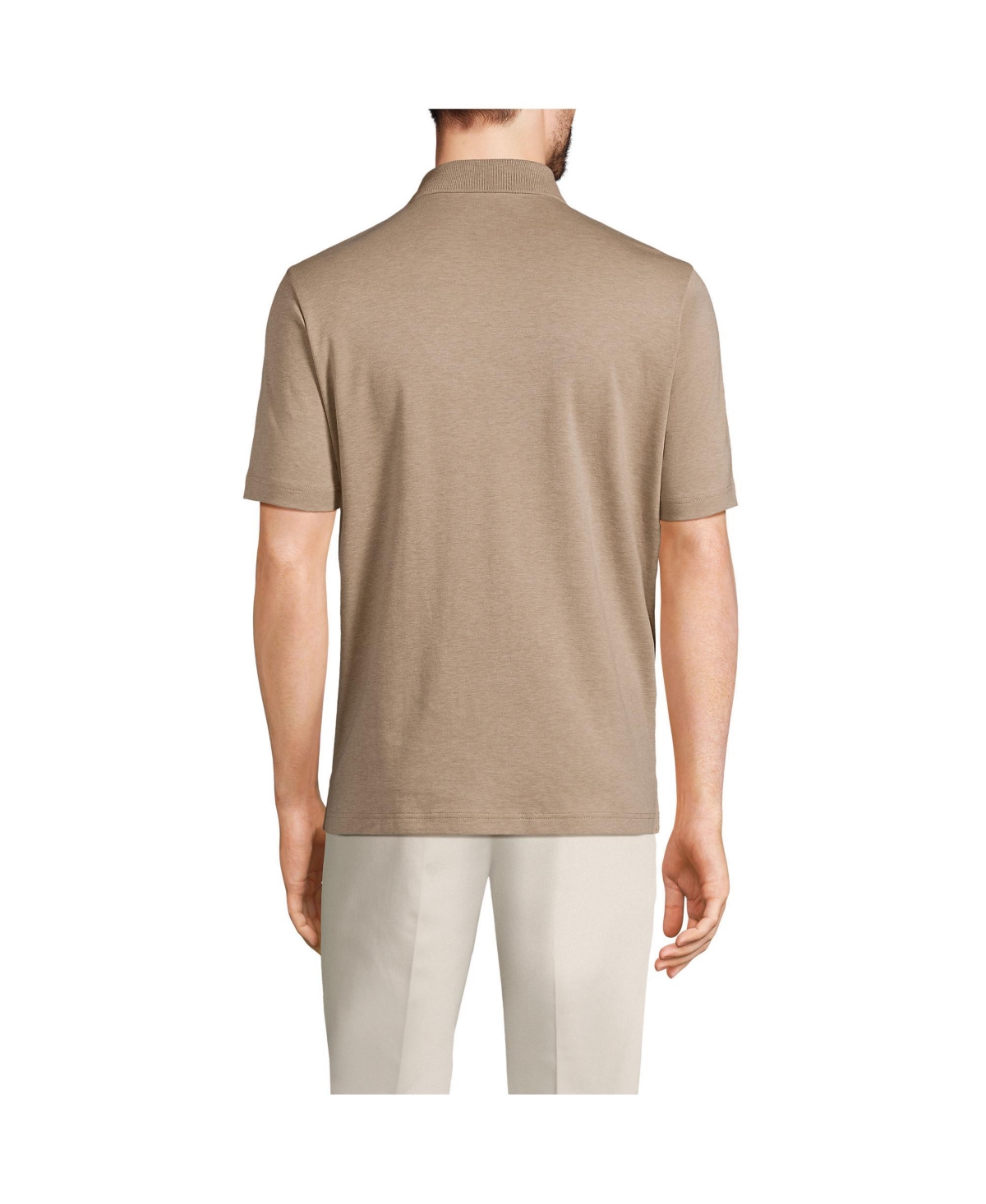 Lands' End Men's Short Sleeve Cotton Supima Polo Shirt with Pocket