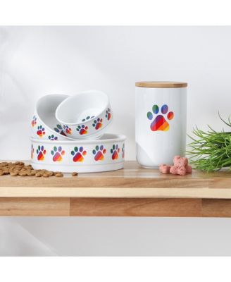 Rainbow Paw Pet Bowl Set/2