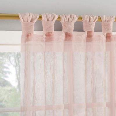 Krista Holiday Twist Tab Sheer Tab Top Curtain Panel