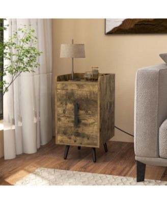 Nightstand Side Tables with 2 Drawers and 2 USB Ports
