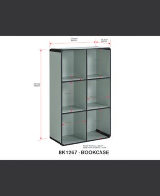 Dothan Wood 6-Cubed Open Bookcase - Storage Shelf Organizer Bookshelf