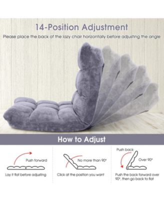 Adjustable 14-position Cushioned Floor Chair