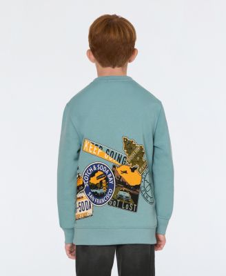 Big Boys Graphic Fleece Crew Shirt
